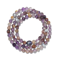 Bracelets en pierres naturelles, perles de cristal Chakra 4mm 6mm, perles de pierres précieuses, quartz rutile, bijoux spirituels, cadeaux pour femmes