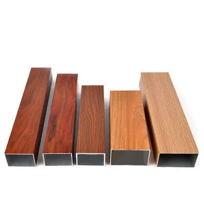 Factory Wholesale Industrial Anodized Aluminum Profile Colored Custom Wood Grain Aluminum Tube