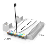 Station de charge et de refroidissement multifonction avec support pour casque pour PS5, station de charge double pour manette PS5