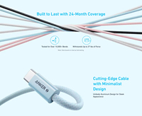 Câble de charge rapide tressé Anker A8060 Zolo USB C vers USB C 240W