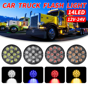 DXZ OEM 14 LED 42W Ambre 12-24V Certifié CE Phares Angel Eyes LED Stroboscopiques Lumière d'Alerte d'Urgence Flash pour Rénovation/Mise à Niveau Voitures Camions 1 - Product Image 2