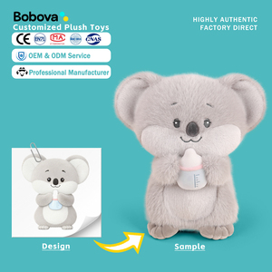 Jouets en peluche personnalisés, adorable <span class=keywords><strong>koala</strong></span>, peluche apaisante pour enfants, soulagement du stress, avec rembourrage en coton PP et doublure en maille - Product Image 1