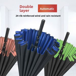Paraguas Recto Automático, Resistente al Viento y a la Lluvia, con Logotipo Personalizado al por Mayor, Moderno, para Hombres y Mujeres, para Uso en el Sol y Golf, Nailon 190T - Product Image 2