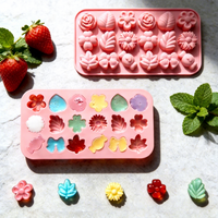 Moldes de Silicona de Grado Alimenticio, Ecológicos y Fáciles de Limpiar, Moldes Pequeños para Chocolate con Forma de Flor, Moldes para Fondant con Forma de Margarita y Rosa, Moldes para Pasteles y Cupcakes