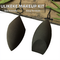 Outils de bouffée de fond de teint noir doux sans latex éponge maquillage imprimé fusée échantillon gratuit