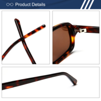 Lunettes de soleil polarisées en acétate OEM, forme rectangulaire étroite, protection UV400, style rétro arrondi, classiques, unisexes, vente en gros