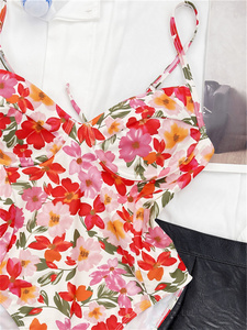 Traje de baño de una pieza con estampado Floral, ropa de playa con logotipo personalizado, marca privada, <span class=keywords><strong>2022</strong></span> - Product Image 3