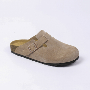 Estate Best-seller in vera pelle zoccoli da <span class=keywords><strong>uomo</strong></span> e da donna <span class=keywords><strong>scarpe</strong></span> identiche <span class=keywords><strong>con</strong></span> un cinturino sughero sottopiede zoccoli piatti - Product Image 2