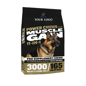 11'i 1 Arada Kas Geliştirici Çiğneme Tabletleri, Yüksek Protein ve Amino Asit İçeren Köpekler İçin Kilo Aldırıcı Takviye, Evcil Hayvanlar İçin Premium Kas Geliştirici Yumuşak Çiğneme Tabletleri - Product Image 1