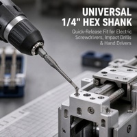 Set Bit Obeng Torx Baja Paduan S2 T8 50mm 1/4 Inch Hex Shank Presisi 5 Buah untuk Peralatan Perbaikan