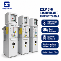 Appareillage de commutation isolé au gaz SF6 24 kV, unité de distribution annulaire HXGN15-12, capacité de coupure 20 kA, triphasé