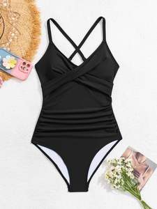 Женский слитный купальник-монокини OEM с кристаллами, материал спандекс/нейлон - Product Image 4