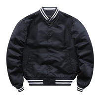 Blouson Bomber Unisexe de Haute Qualité Écologique Style Décontracté Collège Formel Tissu Toile Teint Uni Saison Automne Service OEM