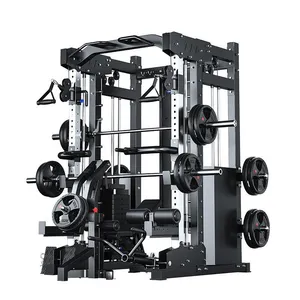 Professional Multifunctional Gym Equipment Home Strength Training Equipment Smith Cage Machine Squat Rack Cross Over Station