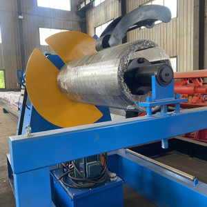 5 톤 유압 금속 스트립 Uncoiler 아연 도금 강철 코일 Decoiler 자동차 Ag 패널 uncoiler 지붕 타일 성형 기계 - Product Image 3