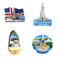 Aimant de réfrigérateur 3D en pierre de polyrésine souvenir touristique personnalisé avec logo, Islande, Pologne, Croatie, Monaco, Reykjavik