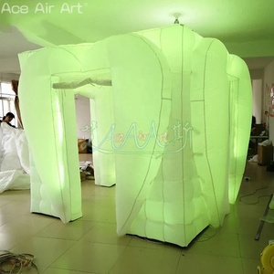 Inflatable LED-Lighted Heartเซลฟี่บูธสําหรับงานแต่งงานLove Photo Booth Air BlowerวัสดุOxfordเต็นท์<span class=keywords><strong>เช่า</strong></span>รุ่น - Product Image 5