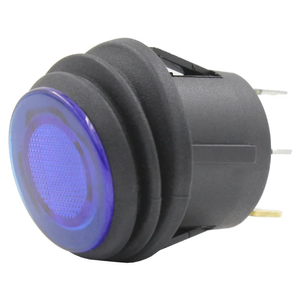 Interruptor Basculante Redondo de <span class=keywords><strong>12</strong></span> <span class=keywords><strong>Voltios</strong></span> con LED Azul, 3 Pines, ON-OFF, 20A, Clasificación IP66, Material ABS+PC Superior para Auto, RV, Camión, Remolque, Barco - Product Image 4