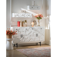 Meuble de rangement en bois massif de style nordique moderne simple, armoires de rangement blanches cintrées, meubles de maison pour le salon, entrée