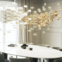 Lustre en verre coquille d'œuf créatif personnalisé pour hall d'hôtel de luxe, villa, duplex, escalier, salle de banquet, bar, décoration, lampe suspendue