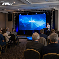 Pantalla LED para Iglesia P2.6, Pantalla LED de Alquiler para Interiores de 500x1000mm, Video Wall para Escenarios de 7680Hz para Conciertos, Bodas y Eventos, Fabricante
