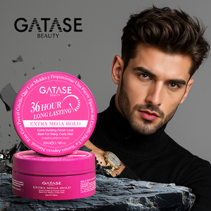 Gatase แว็กซ์แต่ง<span class=keywords><strong>ผม</strong></span>ยาว36ชม. สำหรับผู้ชายแว็กซ์จัดแต่งทรง<span class=keywords><strong>ผม</strong></span>ไม่เหนียวเหนอะหนะทำให้<span class=keywords><strong>ผม</strong></span><span class=keywords><strong>หยักศก</strong></span>ได้ดูดีขึ้น - Product Image 1