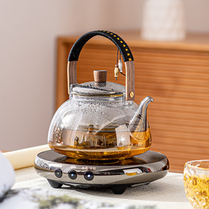Electric Ceramic Stove <b>Tea</b> <b>Maker</b> High Temperature Resistant Glass Teapot Large Capacity Household Kettle <b>Tea</b> Steamer Simple - Product Image 1