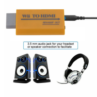 HD 1080P PS1/PS2 Ke HDMI Converter Adapter HD 1080P Wii Ke HDMI Converter Adapter Wii2HDMI-compatible untuk PC HDTV Monitor