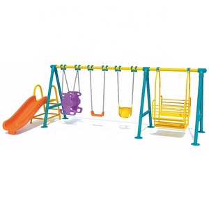 Nhà Máy Thiết Kế Hiện Đại Phong Cách Mới Bán Lẻ Thương Mại Giá Rẻ Kim Loại Nhự<span class=keywords><strong>a</strong></span> Tráng Ghế Trẻ Em Ngoài Trời Đu Bộ - Product Image 1