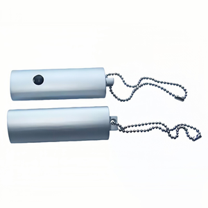 Press Button Silver Color Mini Aluminium Torch Flashlight Keychain