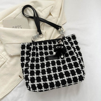 Sac à main en toile grande capacité pour femme, nouveau sac à bandoulière pour femme, vente en gros