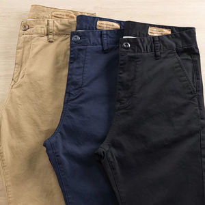 Pantalon chino pour homme de haute qualité, décontracté, kaki, coupe droite, taille mi-haute, confortable, respirant, fermeture éclair - Product Image 3