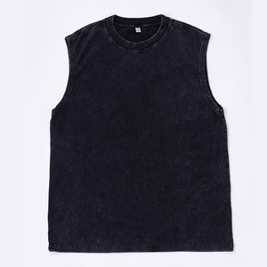 <span class=keywords><strong>Camiseta</strong></span> <span class=keywords><strong>sin</strong></span> <span class=keywords><strong>mangas</strong></span> de algodón pesado de gran tamaño para hombre, camisetas <span class=keywords><strong>sin</strong></span> <span class=keywords><strong>mangas</strong></span> cortadas con músculos, camisetas de lavado ácido, camisetas holgadas con logotipo personalizado - Product Image 3