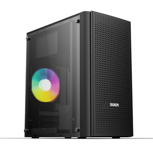 Bilgisayar Kasa แผง Oem เดสก์ท็อปผลิตคอมพิวเตอร์พร้อมตาข่ายโลหะ Pc Mid <span class=keywords><strong>Tower</strong></span> Matx เคสคอมพิวเตอร์ผลิต - Product Image 1