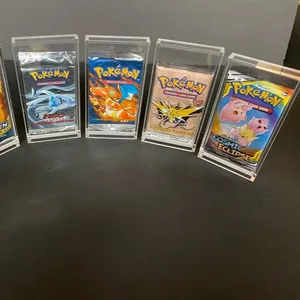 Trong suốt Acrylic Pokemon thẻ khung từ thẻ hiển thị Booster gói bảo vệ