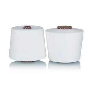 100% <span class=keywords><strong>Polyester</strong></span> <span class=keywords><strong>Spun</strong></span> sợi ne16/1 nhuộm nhiều màu nguyên trắng dệt sợi đan dệt may vòng kéo thành sợi xoắn may - Product Image 1