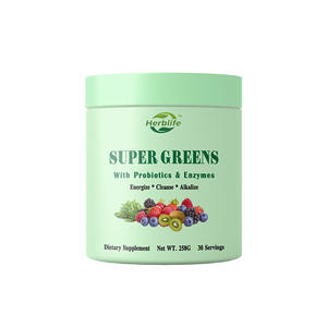 OEM אבקת סופר ירוקים פרימיום סופר מזון 20+ אורגני ירוק ירוק מזון מלא נוגד חמצון, אנזים עיכול ותערובות פרוביוטיות - Product Image 1