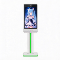 Kiosque interactif vocal numérique IA de 32 pouces avec bande LED pour centre commercial – Affichage de réception client