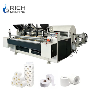 Machine automatique pour la fabrication de papier toilette, ligne de production de rouleaux de papier toilette, <span class=keywords><strong>d</strong></span>écoupe et rembobinage - Product Image 1