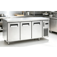 Table de travail multifonctionnelle pour restaurant, design tendance, avec réfrigérateur intégré