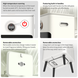 Hochwertige Bad LED-Anzeige Heiße elektrische Handtuch wärmer Maschine 500W Flammen handtuch Heiz schaufel mit Timer-Knopf für Spa - Product Image 2