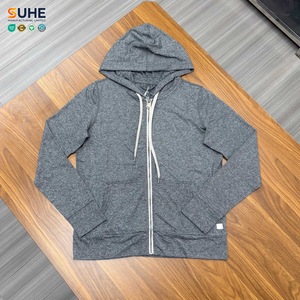 SUHE Womens Full Zip Hoodie Long Sleeve Knitted Sweatshirt Solid Color Hooded Athletic <b>Workout</b> <b>Jacket</b> Breathable Eco Friendly - Product Image 5