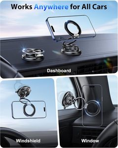 Support de téléphone portable universel personnalisé promotionnel pour voiture, support magnétique pour téléphone de voiture avec ventouse en silicone - Product Image 5