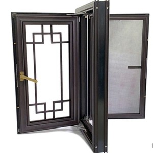 Porte d'entrée en alliage d'aluminium de style chinois avec isolation phonique et thermique pour usage extérieur - Product Image 2