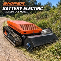 Tondeuse à fléaux électrique télécommandée 300 m, alimentée par batterie, 1000 mm, faible bruit, pour vergers