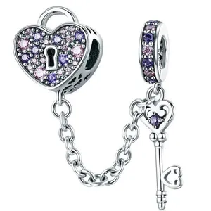 Ciondolo Originale in Argento 925 con Zirconi a Tema <span class=keywords><strong>Disney</strong></span> Mickey e Minnie Colibrì per Creare Braccialetti Fai-da-Te con Catena a Serpente - Product Image 4