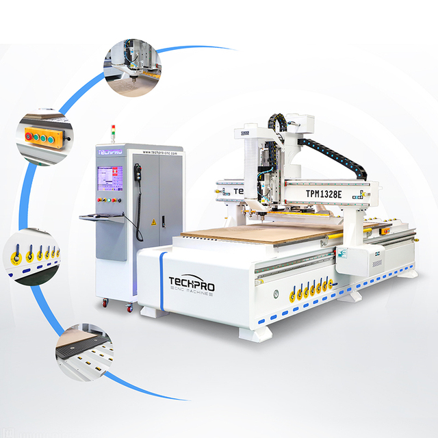 3 Axis Wood Cutting CNC Router with Automatic Tool Changer (ATC) and Vacuum Table for Wood Furniture Cabinet Making
