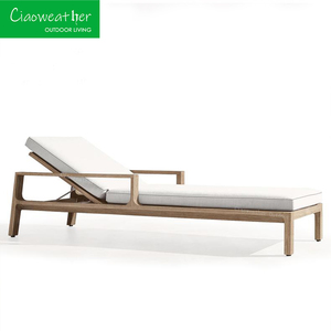 Offre spéciale chaise longue d'extérieur en teck de luxe moderne villa <span class=keywords><strong>hôtel</strong></span> jardin chaise longue terrasse <span class=keywords><strong>piscine</strong></span> chaise de plage lit inclinable - Product Image 5