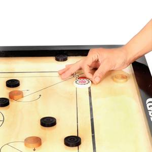Tablero de Carrom de Madera Natural, Superficie de Juego de Madera Contrachapada de 4 mm, 29x29 Pulgadas, Acabado Liso, para Torneos Familiares en Interiores, Tablero Deportivo Resistente - Product Image 2