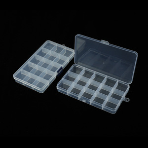 Transparent Jewelry Storage Box 15 Compartment Fixed Plastic Organizer For Earrings Rings Ornaments Desktop Use - Product Image 4